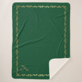 Sherpa Blanket-Emerald Custom Monogramme Sherpadecke (Vorderseite)