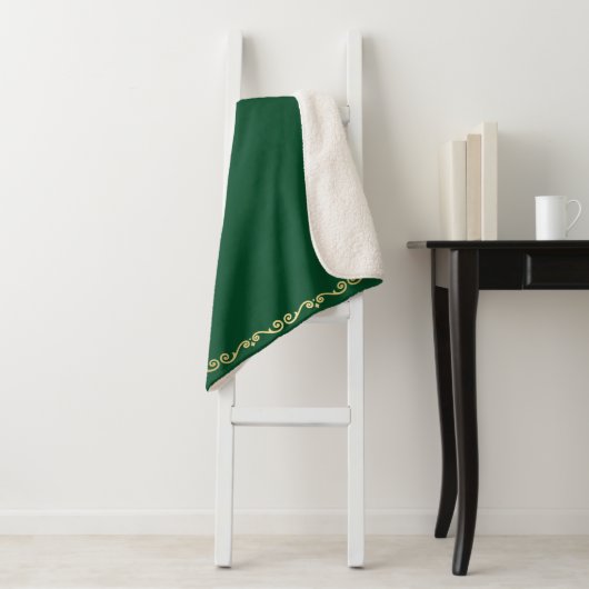 Sherpa Blanket-Emerald Custom Monogramme Sherpadecke (Beispiel)