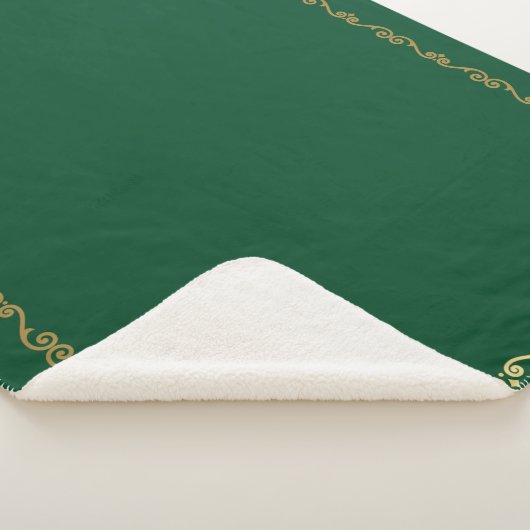 Sherpa Blanket-Emerald Custom Monogramme Sherpadecke (3/4)