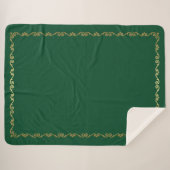 Sherpa Blanket-Emerald Custom Monogramme Sherpadecke (Vorderseite (Horizontal))