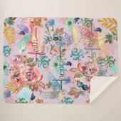 Sherpa Blanket Faith Hope Liebe Sherpadecke (Vorderseite (Horizontal))