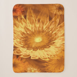 Sherpa Blanket Fantasy Blume Gelb Sherpadecke