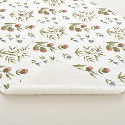 Sherpa Blanket - Floral Pattern Sherpadecke (3/4)