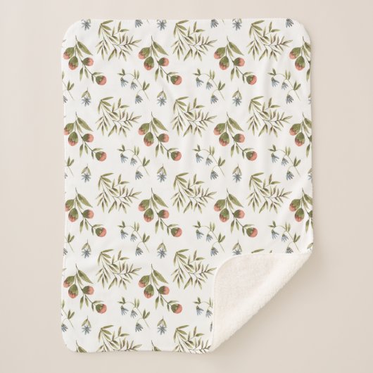 Sherpa Blanket - Floral Pattern Sherpadecke (Vorderseite)