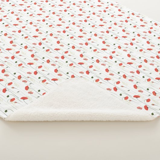 Sherpa Blanket - Floral Pattern Sherpadecke (3/4)