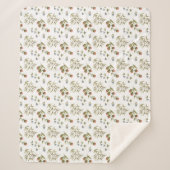 Sherpa Blanket - Flowers Pattern Sherpadecke (Vorderseite)