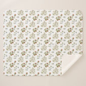 Sherpa Blanket - Flowers Pattern Sherpadecke (Vorderseite (Horizontal))