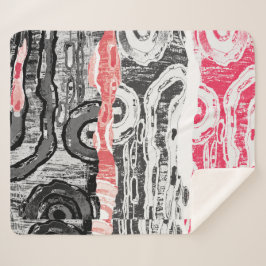 Sherpa Blanket – Friction Lands Abstract Design Sherpadecke