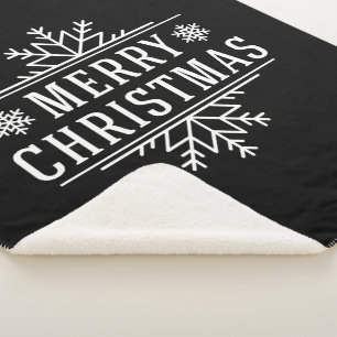 Sherpa Blanket-Frohe Weihnachten Sherpadecke