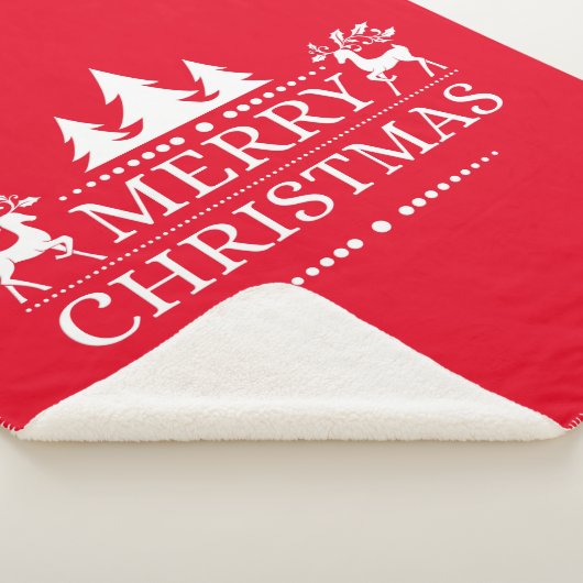 Sherpa Blanket - Frohe Weihnachten Sherpadecke (3/4)