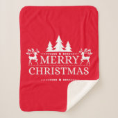 Sherpa Blanket - Frohe Weihnachten Sherpadecke (Vorderseite)