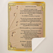 Sherpa Blanket Fußspuren im Sand  Sherpadecke (Vorderseite)