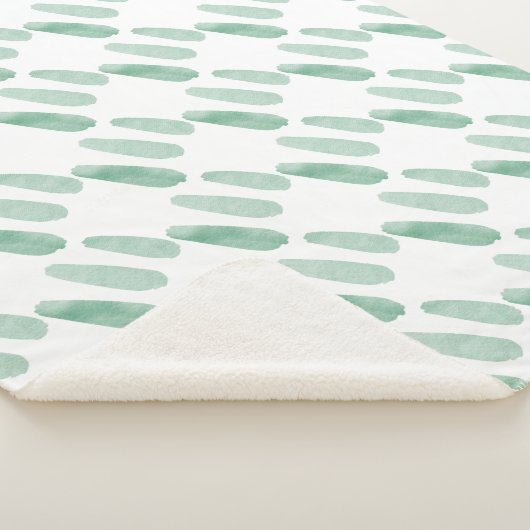 Sherpa Blanket - Green Pattern Sherpadecke (3/4)