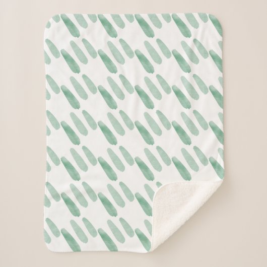Sherpa Blanket - Green Pattern Sherpadecke (Vorderseite)