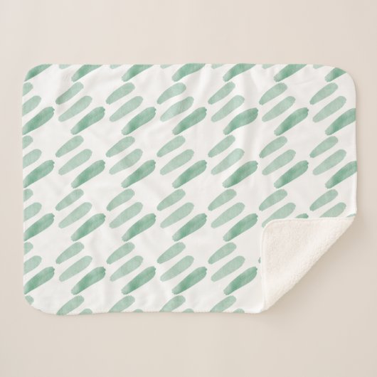 Sherpa Blanket - Green Pattern Sherpadecke (Vorderseite (Horizontal))