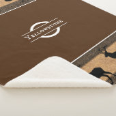 Sherpa Blanket-Groß-Braunbrauner Gelbsteinelch Sherpadecke (3/4)