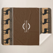 Sherpa Blanket-Groß-Braunbrauner Gelbsteinelch Sherpadecke (Vorderseite (Horizontal))