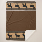 Sherpa Blanket-Groß-Braunbrauner Gelbsteinelch Sherpadecke (Vorderseite)