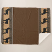 Sherpa Blanket-Groß-Braunbrauner Gelbsteinelch Sherpadecke (Vorderseite (Horizontal))