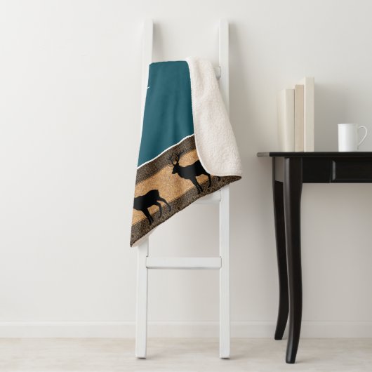 Sherpa Blanket-Groß-Braunbrauner Gelbsteinelch Sherpadecke (Beispiel)