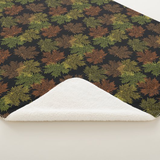 Sherpa Blanket-große Herbstleaves Sherpadecke (3/4)