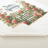 Sherpa Blanket-Hello Spring Floral Sherpa Blanket Sherpadecke (3/4)