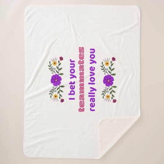 Sherpa Blanket Hockey Rink Blanket Teammates Sherpadecke (Vorderseite)