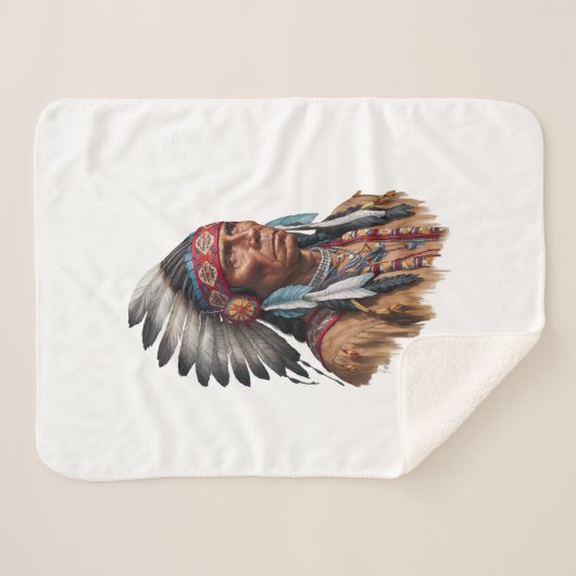 Sherpa Blanket - Indigene Amerikaner Sherpadecke (Vorderseite (Horizontal))