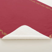 Sherpa Blanket-Jester Red Custom Monogram Sherpadecke (3/4)