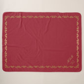 Sherpa Blanket-Jester Red Custom Monogram Sherpadecke (Vorderseite (Horizontal))