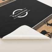 Sherpa Blanket-Large-Black Yellowstone Elch Sherpadecke (3/4)
