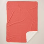 Sherpa Blanket-Large-Flamingo Coral Sherpadecke (Vorderseite)