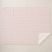 Sherpa Blanket (Large) - Pink Stripe Pattern Sherpadecke (Vorderseite (Horizontal))