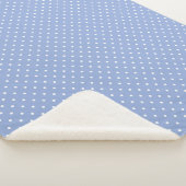 Sherpa Blanket (Medium) - Blue Dots Pattern Sherpadecke (3/4)