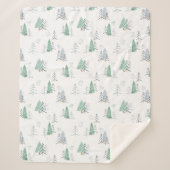 Sherpa Blanket (Medium) - Christmas Trees Pattern Sherpadecke (Vorderseite)