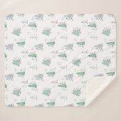 Sherpa Blanket (Medium) - Christmas Trees Pattern Sherpadecke (Vorderseite (Horizontal))