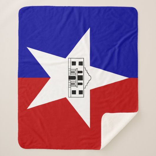 Sherpa Blanket mit der Flagge von San Antonio Sherpadecke (Vorderseite)