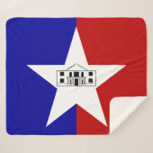 Sherpa Blanket mit der Flagge von San Antonio Sherpadecke (Vorderseite (Horizontal))