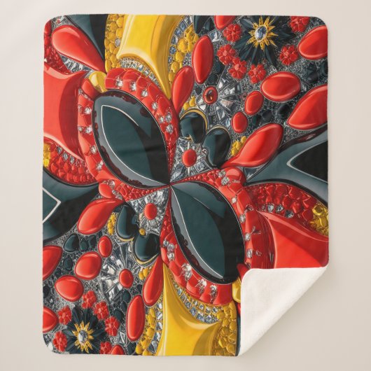 Sherpa Blanket mit Deutschland Colors Design Sherpadecke (Vorderseite)