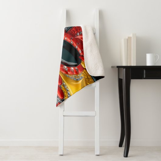 Sherpa Blanket mit Deutschland Colors Design Sherpadecke (Beispiel)