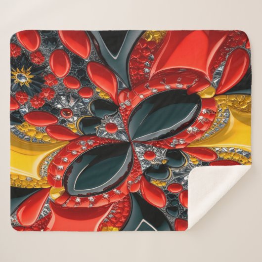 Sherpa Blanket mit Deutschland Colors Design Sherpadecke (Vorderseite (Horizontal))