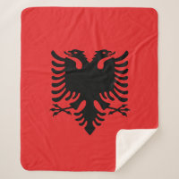 Sherpa Blanket mit Flagge Albaniens