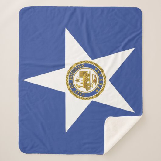Sherpa Blanket mit Flagge von Houston Sherpadecke (Vorderseite)