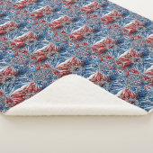 Sherpa Blanket mit französischem Farbdesign Sherpadecke (3/4)
