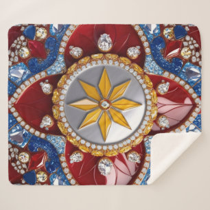 Sherpa Blanket mit kolumbianischem Farbdesign Sherpadecke