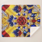 Sherpa Blanket mit rumänischem Farbdesign Sherpadecke (Vorderseite (Horizontal))