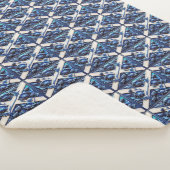 Sherpa Blanket mit Scottish Thistles Design Sherpadecke (3/4)