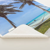 Sherpa Blanket - mit zwei Palmen Sherpadecke (3/4)