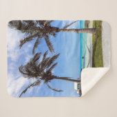 Sherpa Blanket - mit zwei Palmen Sherpadecke (Vorderseite (Horizontal))