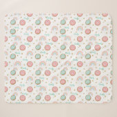 Sherpa Blanket Personalized Donut Rainbow Pattern Sherpadecke (Vorderseite (Horizontal))